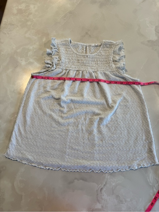 Maurices Tops - Maurices White Smocked Ruffle Tank Top